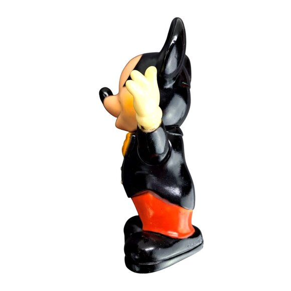 Vintage Mickey Mouse Coin Bank Rubber Plastic Korea Walt Disney Productions 70s - Picture 7 of 9